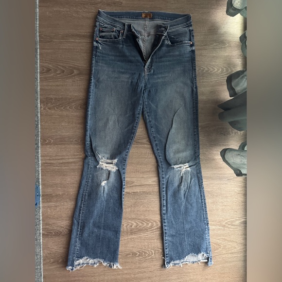 MOTHER denim crop step chew Dancing on coals size 28 - Picture 4 of 10